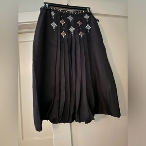 🆕 [Joshi] Black Silk Beaded Full Lined Skirt Sz: S